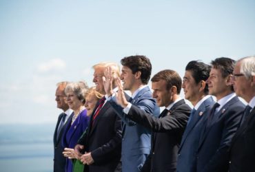 Les dirigeants lors du G7 au Canada avec Emmanuel Macron et Theresa May, entre autres